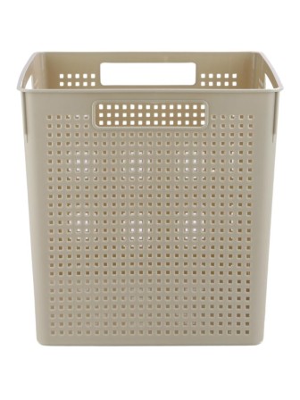 Коробка для хранения квадратная Violet Лофт контейнер без крышки 23 л латте