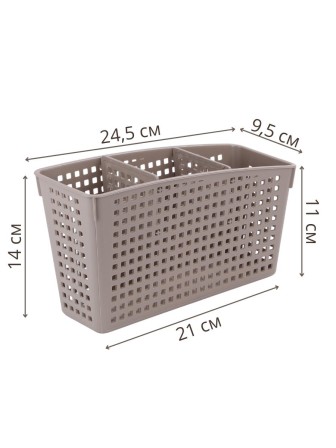 Органайзер для хранения Violet Лофт с перегородками универсальный, цвет мокка