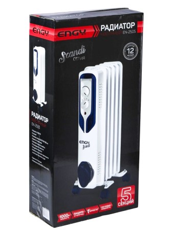 Масляный радиатор ENGY EN-2505 Scandi 1000 Вт, 5 секций