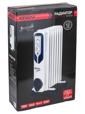 Масляный радиатор ENGY EN-2507 Scandi 1500 Вт, 7 секций