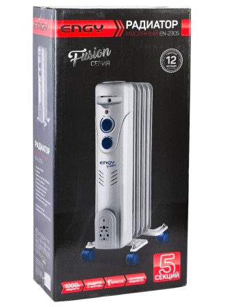 Масляный радиатор ENGY EN-2305 Fusion 1000 Вт, 5 секций