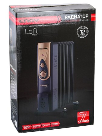 Масляный радиатор ENGY EN-2407 Loft 1500 Вт, 7 секций