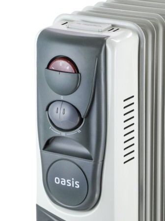 Масляный радиатор Oasis BB-20T с вентилятором, 2 кВт, 9 секций 