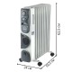 Масляный радиатор Oasis BB-25T с вентилятором, 2.5 кВт, 11 секций