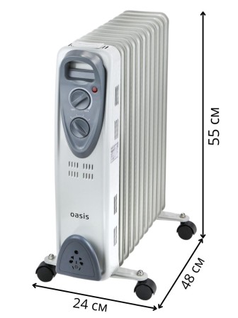 Масляный радиатор Oasis UT-25 2.5 кВт, 11 секций