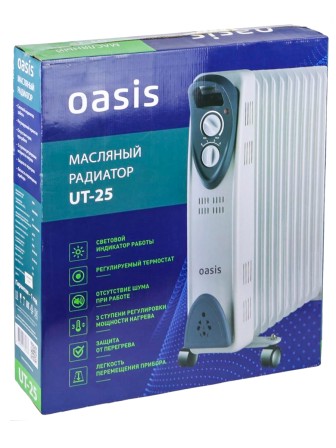 Масляный радиатор Oasis UT-25 2.5 кВт, 11 секций