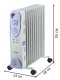 Масляный радиатор Oasis US-25 2.5 кВт, 11 секций