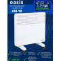 Обогреватель конвектор электрический OASIS KM-10 1 кВт настенный/напольный на колесиках