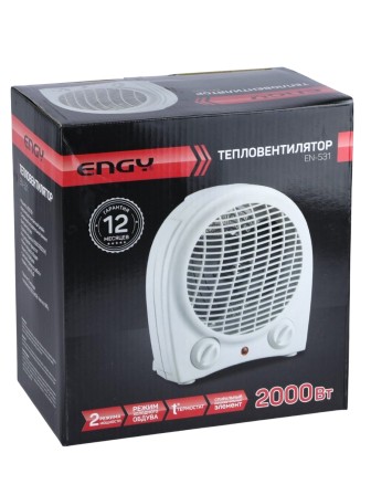 Тепловентилятор ENGY EN-531 с ручкой 2 кВт 2 степени нагрева, термостат