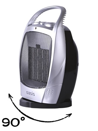 Тепловентилятор керамический Oasis КS-15 RР 1.5 кВт поворотный 2 режима обогрева