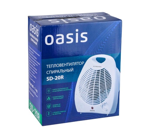 Тепловентилятор настольный Oasis SD-20R 2 кВт 2 режима обогрева 