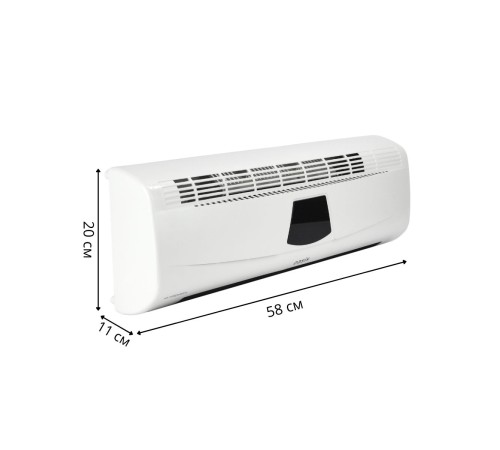 Тепловентилятор настенный Oasis NTD-20 керамический 2 кВт с пультом, таймер, LED-дисплей Тепловентилятор настенный Oasis NTD-20 керамический 2 кВт с пультом, таймер, LED-дисплей