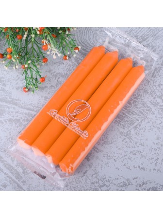 Свечи столовые оранжевые 4 шт. в упаковке 17,5 см Омский свечной