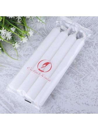 Свечи столовые белые 4 шт. в упаковке 17,5 см Омский свечной