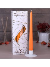 Свечи античные оранжевые декоративные 24,5 см Омский свечной 12 шт. в упаковке