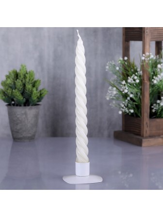 Свеча витая декоративная слоновая кость 24,5 см Омский свечной