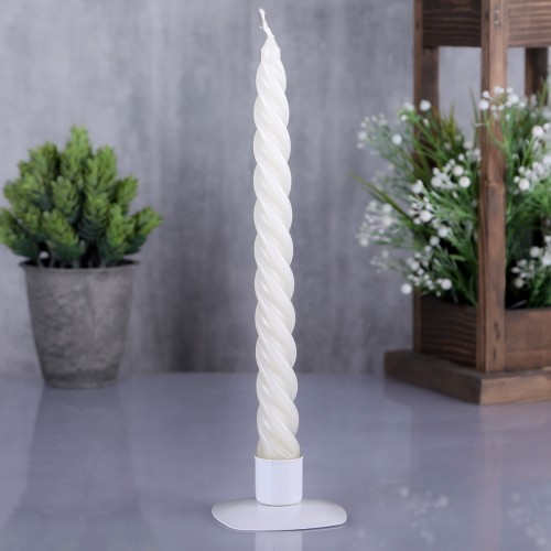 Свеча витая декоративная слоновая кость 24,5 см Омский свечной
