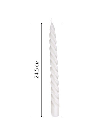 Свеча витая декоративная слоновая кость 24,5 см Омский свечной