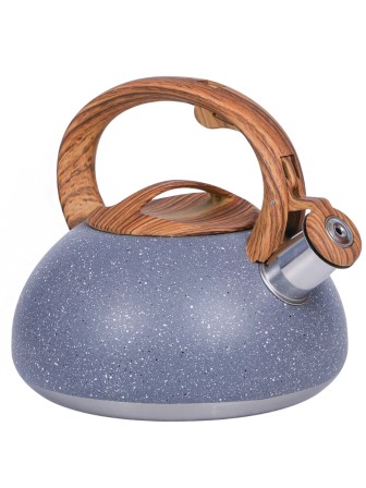 Чайник для плиты со свистком 2,5 л MALLONY FORESTA "под мрамор"