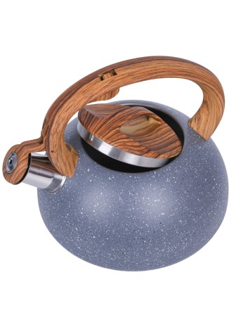 Чайник для плиты со свистком 2,5 л MALLONY FORESTA "под мрамор"