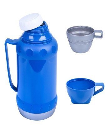 Термос со стеклянной колбой 1,8 л Mallony ACQUA для чая, 2 чашки