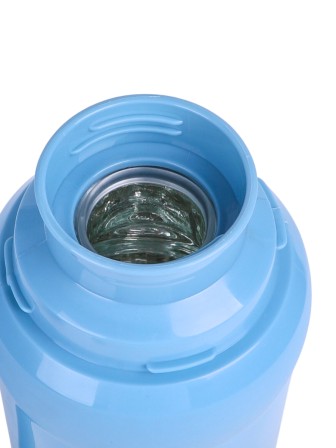 Термос 1 л со стеклянной колбой Mallony PRATICO в пластиковом корпусе, 2 чашки в комплекте