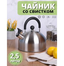 Чайник MALLONY MAL-039-MP, 2,5л, матовый, со свистком