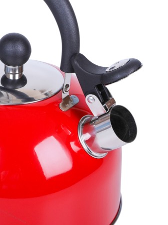 Чайник MALLONY MAL-039-R, 2,5литра, красный, со свистком