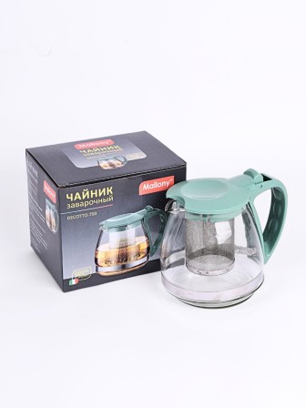 Чайник заварочный MALLONY DECOTTO-750, 750 мл, с пластик ручкой, фильтр из нерж стали