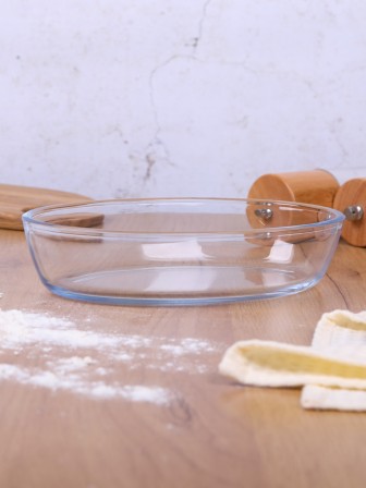 Стеклянная форма для запекания и выпечки MALLONY Cristallino овальная 0.7 л