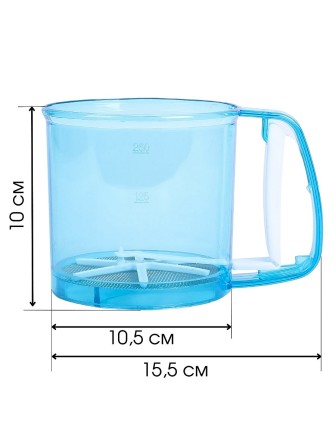 Кружка сито для муки с ручкой MALLONY FORNATA пластиковое 750 мл