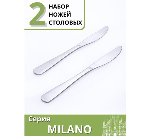 Ножи столовые набор 2 шт. MALLONY MILANO из нержавеющей стали