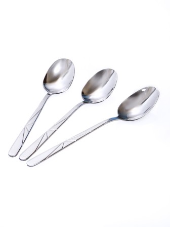 Ложки столовые набор 3 шт. MALLONY ROMA из нержавеющей стали 20,5 см