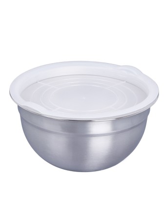 Миска металлическая с пластиковой крышкой 1,5 л MALLONY Amarena из нержавеющей стали