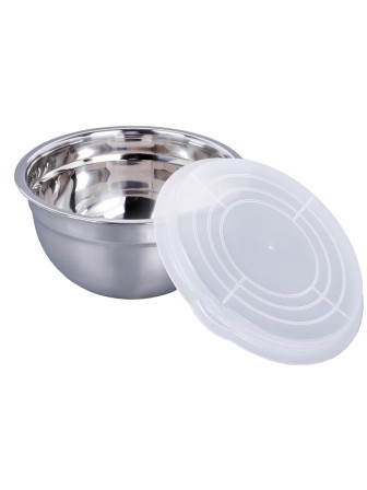 Миска металлическая с пластиковой крышкой 1,5 л MALLONY Amarena из нержавеющей стали