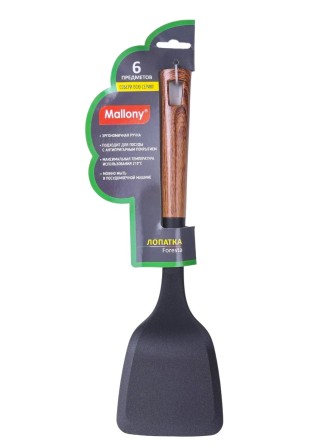 Лопатка кухонная кулинарная из нейлона MALLONY FORESTA, с пластмассовой ручкой "под дерево"