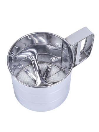 Сито кружка для муки с ручкой металлическое MALLONY FORNATA, нерж.сталь