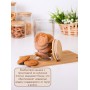 Банка стеклянная с крышкой из бамбука 1 л MALLONY BAMBU для хранения сыпучих продуктов, кофе, чая, круп