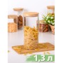 Банка стеклянная с крышкой из бамбука 1,3 л MALLONY BAMBU, контейнер для хранения сыпучих продуктов, спагетти, круп