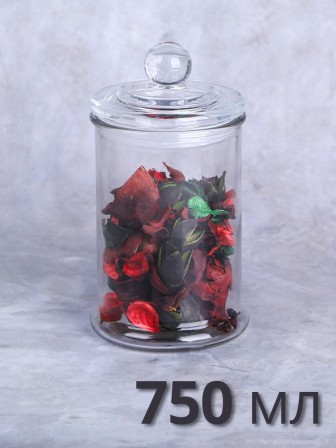 Стеклянная банка для хранения с крышкой 0,75 л MALLONY BANCA для сыпучих продуктов