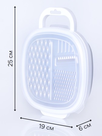 Терка с контейнером и крышкой MALLONY GR-228W для овощей из нержавеющей стали