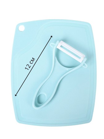 Набор кухонный Mallony Ceramic нож керамический, овощечистка, доска разделочная (3 предмета)