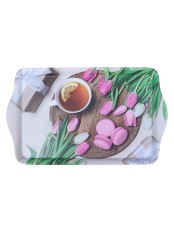 Поднос сервировочный пластиковый MALLONY FANTASIA прямоугольный 38,5х24,5х2,8 см