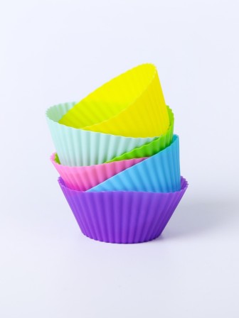 Силиконовая форма для выпечки кексов, печенья MALLONY ROSEO, набор из 6 формочек