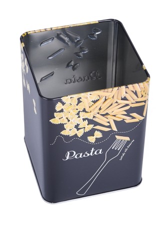 Банка для хранения металлическая с крышкой 1 л MALLONY "Макароны"