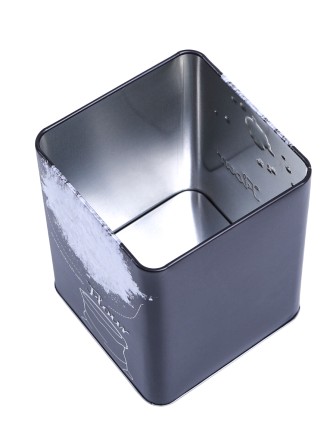 Банка для хранения металлическая с крышкой 1 л MALLONY "Мука" квадратная