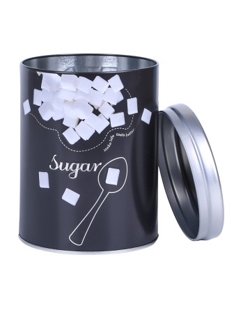 Банка для хранения металлическая с крышкой 0,9 л MALLONY "Сахар" круглая