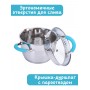 Кастрюля из нержавеющей стали 2,1 л с крышкой  Mallony BRAVO для индукционной плиты