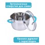 Кастрюля из нержавеющей стали 5,1 л с крышкой  Mallony BRAVO капсулированное дно