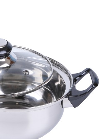 Кастрюля из нержавеющей стали с крышкой Mallony BAK-01, капсулированное дно